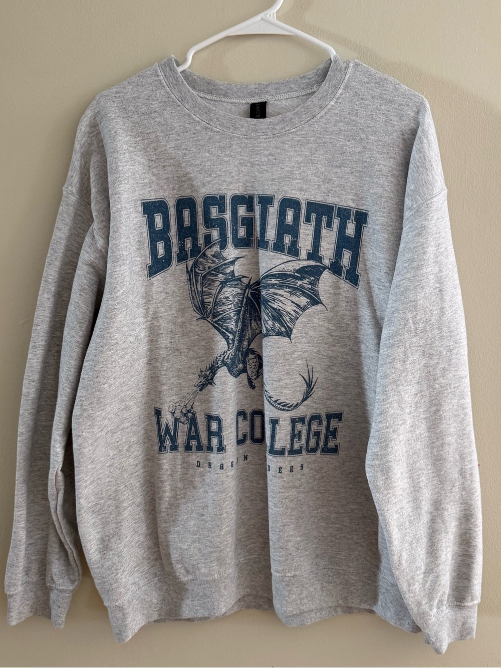 Basgiath War College Gray Graphic Crewneck Sweatshirt - Fourth Wing Merch